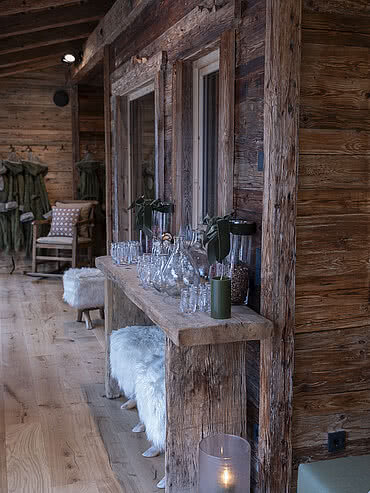 Sauna & Fitness Saunabereich mit Wintergarten im Chalet Die Schmiedalm